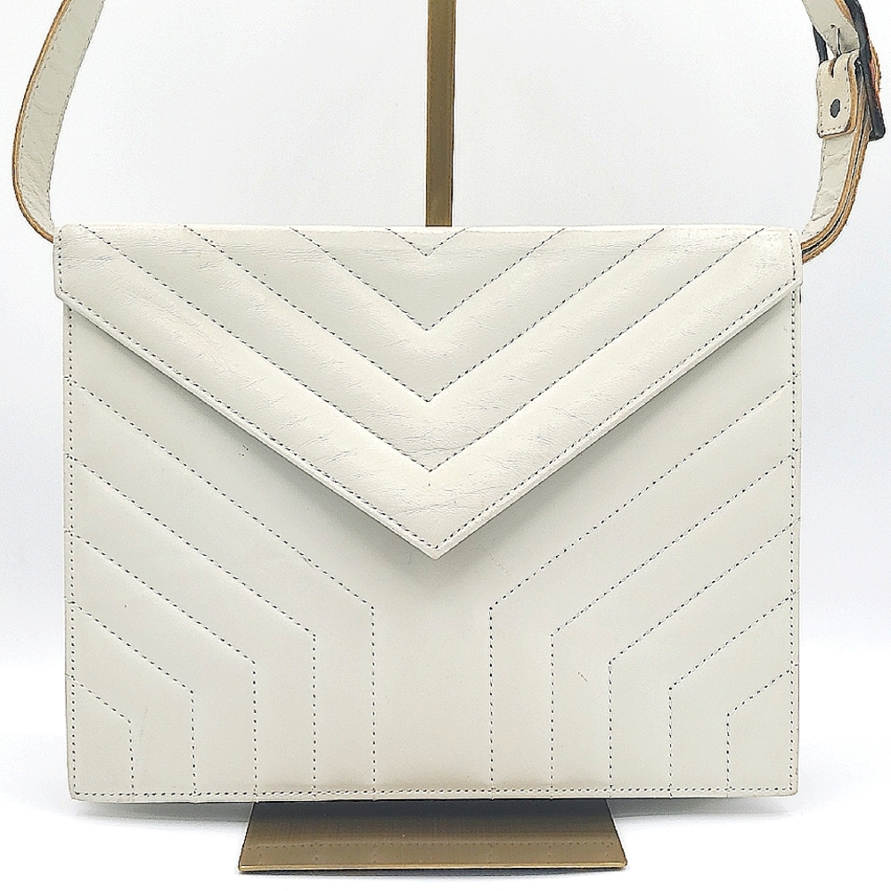 Yves Saint Laurent Vintage Convertible Quilted Leather Clutch